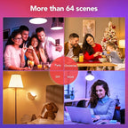OREiN Matter Smart Light Bulb, Smart Light Bulbs Work with Apple Home, Alexa, Google Home, SmartThings, A19 Color Changing Light Bulbs 2.4Ghz WiFi, 800 Lumens Equivalent 60W 2Pack