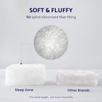 SLEEP ZONE Cooling Mattress Topper King Size Quilted Fitted Mattress Pad Cover, Soft Fluffy Down Alternative Pillow Top Bed Topper Deep Pocket 8-21 Inch (Grey, King)