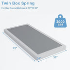 Twin Box Spring - 4 Inch High Profile Box Spring for Twin Bed, Sturdy Metal Frame Mattress Foundation, Easy Assembly, Quiet & Noise-Free