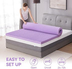 SINWEEK 2 Inch Egg Crate Memory Foam Mattress Topper Queen Size, Soft Mattress Pad for Back Pain Relief, Bed Topper, CertiPUR-US Certified