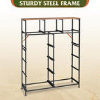 WLIVE Storage Organizer Unit with 11 Fabric Bins, Storage Drawers Organizer with Steel Frame, Tall Storage Tower Organizaton for Living Room, Hallway, Office, Rustic Brown