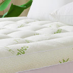 Bamboo_Viscose Mattress Topper Twin Size, Cooling Extra Thick Breathable Mattress pad, 8-21”Deep Pocket Soft Quilted Fitted Mattress Cover with Down Alternative Fill