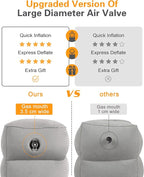 Sunany Inflatable Travel Foot Rest Pillow, Airplane Bed for Kids and Toddler, Adjustable Height Portable Elevating Leg, Trains, Cars, Home, Office (2 Pack)