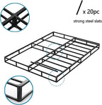 California King Size Box Spring and Cover Set, 9 Inch High Profile Metal BoxSpring, Heavy Duty Structure Mattress Foundation, Noise Free, Non-Slip, Easy Assembly