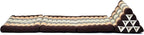 Leewadee - Comfortable Japanese Floor Mattress - Thai Floor Bed with Triangle Cushion - Futon Mattress - Thai Massage Mat, 67 x 21 inches, Brown, Kapok Filling