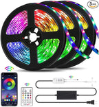 QZYL Led Lights for Bedroom,49.2 Feet Led Strip Lights,Music Sync Color Changing Flexible Rope Lights with Remote App Control Luces Led Strips Lights for Party Home Decoration