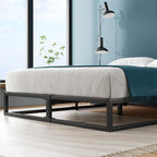 Zinus Joseph 10 Inch Platform Bed Frame, Wood Slat Support, No Box Spring Needed, Eco Friendly WonderBox(TM) Packaging, Easy Assembly, Black, Queen