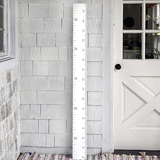 Headwaters Studio Wooden Ruler Growth Chart for Kids, Boys & Girls - Height Chart & Height Measurement for Wall - Kids Nursery Wall Decor & Room Hanging Wall Decor - White