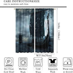 Viking Ship Curtains, Night Scene with Black Vikings Dragon Ship Sailing, Vintage Ancient Scandinavian Nautical Print Blackout Window Drapes for Boys Bedroom Living Room 55x63in