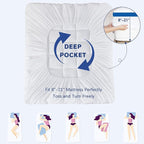 CYMULA Mattress Topper Queen Size,Pillow Top Mattress Topper, Queen Topper Pad Cover for Mattress with Elasticated Deep Pockets, Plush Down Alternative Fill Mattress Protector