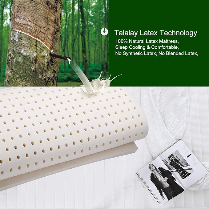 Sunrising Bedding 8" Natural Latex Twin XL Mattress, Individually Encased Pocket Coil, Firm, Supportive, Naturally Cooling, Organic Mattress, 120-Night Free Trial, 20-Year Warranty