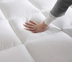 COMFORT BOOST™ Extra Thick, Cooling Mattress Topper — Pillowtop, Down Alternative Mattress Pad with Deep Pockets (8-21" Depth) Fits All Mattress Sizes, Helps Ease Back Pain & Protects Mattress — Full