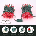 BrizLabs Red Christmas String Lights, 69.6ft 300 Count Incandescent Christmas Lights, 120V UL Certified Connectable Mini Light String for Indoor Outdoor Xmas Tree Garden Patio Decor