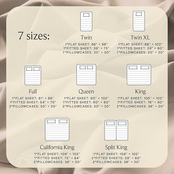 LuxClub 4 PC King Sheet Set, Deep Pockets Wrinkle Free Cooling Bed Sheets Hotel Bedding for Women, Men, Kids & Teens, Includes 1 Fitted Sheet, 1 Flat Sheet and 2 Pillowcases - Silky Soft Light Khaki