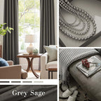 Lazzzy Velvet Blackout Curtains Thermal Insulated Room Window Drapes Super Soft Luxury Curtains for Living Room Bedroom Rod Pocket 2 Panels, Grey, 42" W x 120" L
