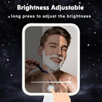 Wall-Mounted Heated Anti-Fog LED Shower Mirror for Shaving – Large Size with Razor Holder