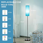 FRIDEKO HOME Floor Lamp, Color Changing Ambient Lighting for Living Room Bedroom, Standing Lamp with App & Remote, Tall Corner Lamp for Christmas Home Decor, 9W 800LM, Foot Switch, Turquoise Shade