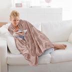 Utopia Bedding Fleece Blanket Throw Size Rose Pink 300GSM Luxury Anti-Static Fuzzy Soft Microfiber Blanket for Couch, Sofa and Bed (60x50 Inch)