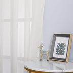NICETOWN Voile Sheer Curtains for Bedroom Windows, Grommet Top Elegant Lightweight Window Drapes Airy Panels for Living Room/Home Office, Beige, Set of 2, W70 x L96