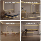 16.4ft COB Led Strip Light with Remote, 2700K Dimmable Bright Warm White Led COB Strip Light, White Led Strip Light for Mirror, Stair, Cabinet, Room