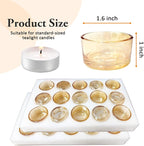 GOLDEAL 30 Pcs Gold Glass Small Tealight Candle Holders-Tea Candle Holders Bulk - Perfect for Weddings, Parties, Dinners - Ideal for 1.5" Standard Tealights and Candle Moulds…