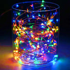YKB 6 Pack Multicolor LED Starry String Lights with 20 Mini LEDs on 6.6FT/2M Copper Wire, Fairy Lights Powered by 2xCR2032(Incl) Batteries, for Wedding Table Holiday Halloween Christmas Decorations