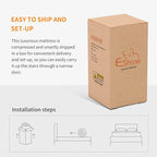 ESHINE 12" Hybrid Mattress King(Medium) + Adjustable Bed Frame - Luxury Gel Memory Foam, Upholstered Bed Base with Massage, Wireless Remote, USB, Under Bed Night Light, Head and Foot Incline