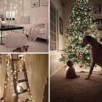 Christmas String Lights, 66FT 200 LEDs White Chritsmas Tree Lights Indoor String Lights 8 Modes with End-to-End Plug Fairy Lights Decoration for Indoor Outdoor, (Clear Wire)