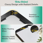 TokeShimi 24x32 Black Bathroom Mirror,Bathroom Vanity Mirror with Tempered Glass,Modern Vanity Wall Mirror for Bathroom with Seamless Aluminum Frame(Horizontal/Vertical)