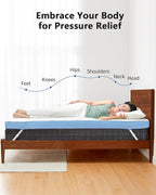 PERLECARE 3 Inch Firm Mattress Topper Queen Size, Cooling Gel-Infused & Bamboo Charcoal Memory Foam Bed Topper for Pain Relief, High-Density Mattress Pad with Removable Cover, CertiPUR-US Certified