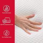 BestMassage | 8 Inch Twin Mattress | Gel Memory Foam | Medium Firm Feel | White | Bed in a Box, CertiPUR-US Certified | Pressure Relief, Cooling Ventilated Foam | Breathable Knit Cover