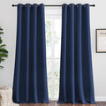 NICETOWN Navy Blackout Curtains 96" Long for Living Room, Thermal Insulated Window Treatment Light Reducing Room Darkening Drapes for Boys Kids Bedroom, Classroom, Apartment (55" W x 96” L, Set of 2)