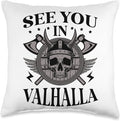 See You In Valhalla Scandinavian Pagan Norse Viking Throw Pillow