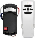 Universal Ceiling Fan Remote Control and Receiver Kit for Hampton Bay Hunter Harbor Breeze, 3-Speed Light Dimmer, Replacement for FAN28R FAN-53T L3H2010FANHD CHQ7078T UC7078T Fan-HD HD5 Kit