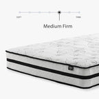 Signature Design by Ashley King Size Chime 10 Inch Medium Firm Hybrid Mattress with Cooling Gel Memory Foam for Pressure Relief, Fiberglass Free, Mattress In A Box