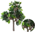 GTIDEA 12 Pcs Ficus Tree Leaves Branches Artificial Greenery Stems Silk Green Leaves Plants for Wreath Benjamina Tree Indoor Outdoor Porch DIY Wedding Christmas Party Farmhouse Wall Decor (24.04 Inch)