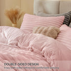 BEDELITE Fleece Twin Comforter Set -Super Soft & Warm Fluffy Pink Bedding, Luxury Fuzzy Heavy Bed Set for Winter with 1 Pillow case