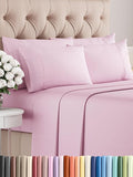 Queen 6 Piece Sheet Set - Comfy Breathable & Cooling - Ultra-Soft Hotel Luxury Bedding Set w/ 8-16 Inch Deep Pockets - 1 Flat & 1 Fitted Sheet & 4 Pillowcases - Wrinkle Free & Easy Care - Light Pink