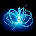 MaxLax EL Wire Ice Blue, 2M Portable Battery Pack Neon Light Strip 360° Cuttable Glowing Rope Lights for Parties, Halloween, DIY Decoration