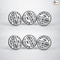 Handmade Black & White Ceramic Stone Cabinet Knobs,Vintage Decorative Drawer Pulls for Trendy Cabinets,Modern Dressers & Cupboards, Knobs for Kitchen & Furniture-Set of 6
