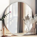 Silver Circle Mirror, Round Mirror 20 inch, Round Wall Mirrors with Aluminum Frame, Circle Mirrors for Living Room, Bathroom, Wall, Hallway.