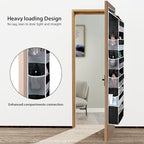 Univivi Door Hanging Organizer Nursery Closet Cabinet Baby Storage with 6 Large Compartments and 8 Side Pockets for Cosmetics, Toys and Sundries (Black)