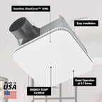 Broan-NuTone Bathroom Exhaust Fan – Easy Retrofit Without Attic Access, Ultra-Quiet 0.7 Sones, 80 CFM, ENERGY STAR Certified, Made in USA, Moisture & Odor Control with Easy-Clean Grille