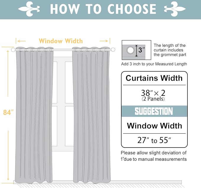 ChrisDowa 100% Blackout Curtains 84 inch Long for Bedroom with Black Liner, 2 Thick Layers Total Blackout Thermal Insulated Grommet Window Curtains 2 Panels Set (Beige, 38 x 84 Inch)