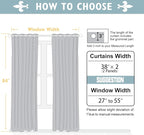ChrisDowa 100% Blackout Curtains 84 inch Long for Bedroom with Black Liner, 2 Thick Layers Total Blackout Thermal Insulated Grommet Window Curtains 2 Panels Set (Brown, 38 x 84 Inch)