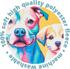 Dawhud Direct Pitbull Puppy Fleece Blanket - Soft Plush, Cozy Throw for Kids and Adults, Colorful Dog Blanket with Pitbull Puppy Print, Ideal for Beds, Couches, and Travel - 60 x 50 Inches, Yellow