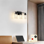 Black Bathroom Vanity Light Fixtures Over Mirror 3-Light Wall Sconce Lamp Lighting Fixtures
