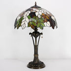 Tiffany Table Lamp Maple Leaf Stained Glass Desk Lamp 16X16X24 Inches Reading Light