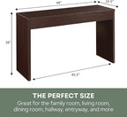 Convenience Concepts Northfield Hall Console Table 48" - Modern, Minimalist Narrow Sofa Display Accent for Contemporary Living Room, Entryway, or Hallway, Espresso