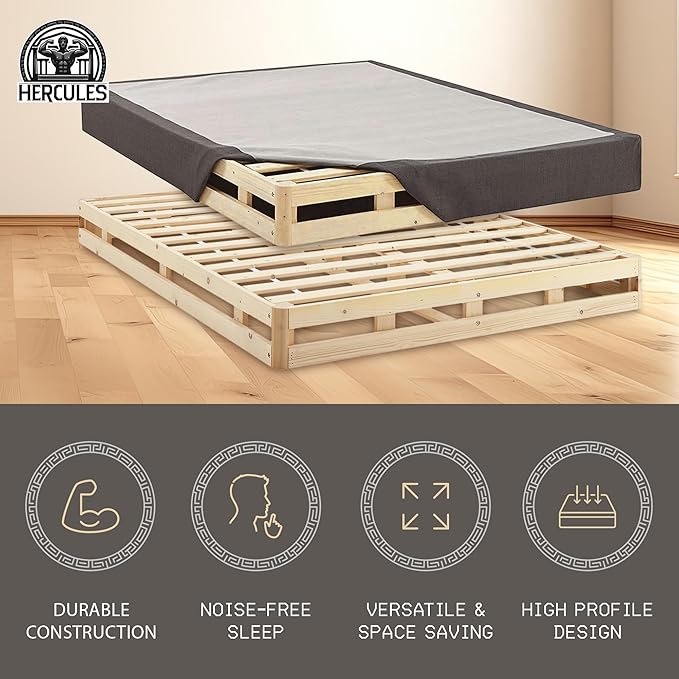Hercules 8 Inch High Profile Instant Foundation Box Spring Replacement, Queen